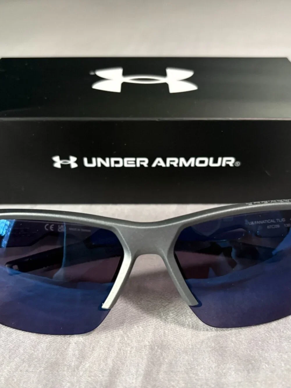 NEW Under Armour Fanatical TL/G Men's blue mirror Sunglasses